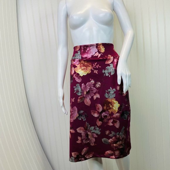 Thalia Sodi XL Skirt NEW Napa Wine Combo Print - Picture 2 of 4